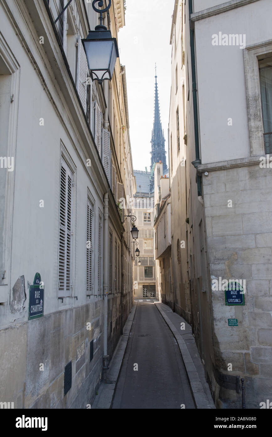 Paris, typical Parisian building rue des Ursins, on the ile de la Cite