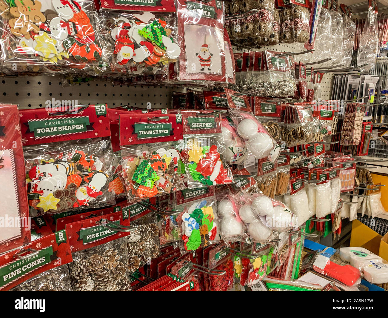 London England November 8th 2019 Cheap Christmas Decorations