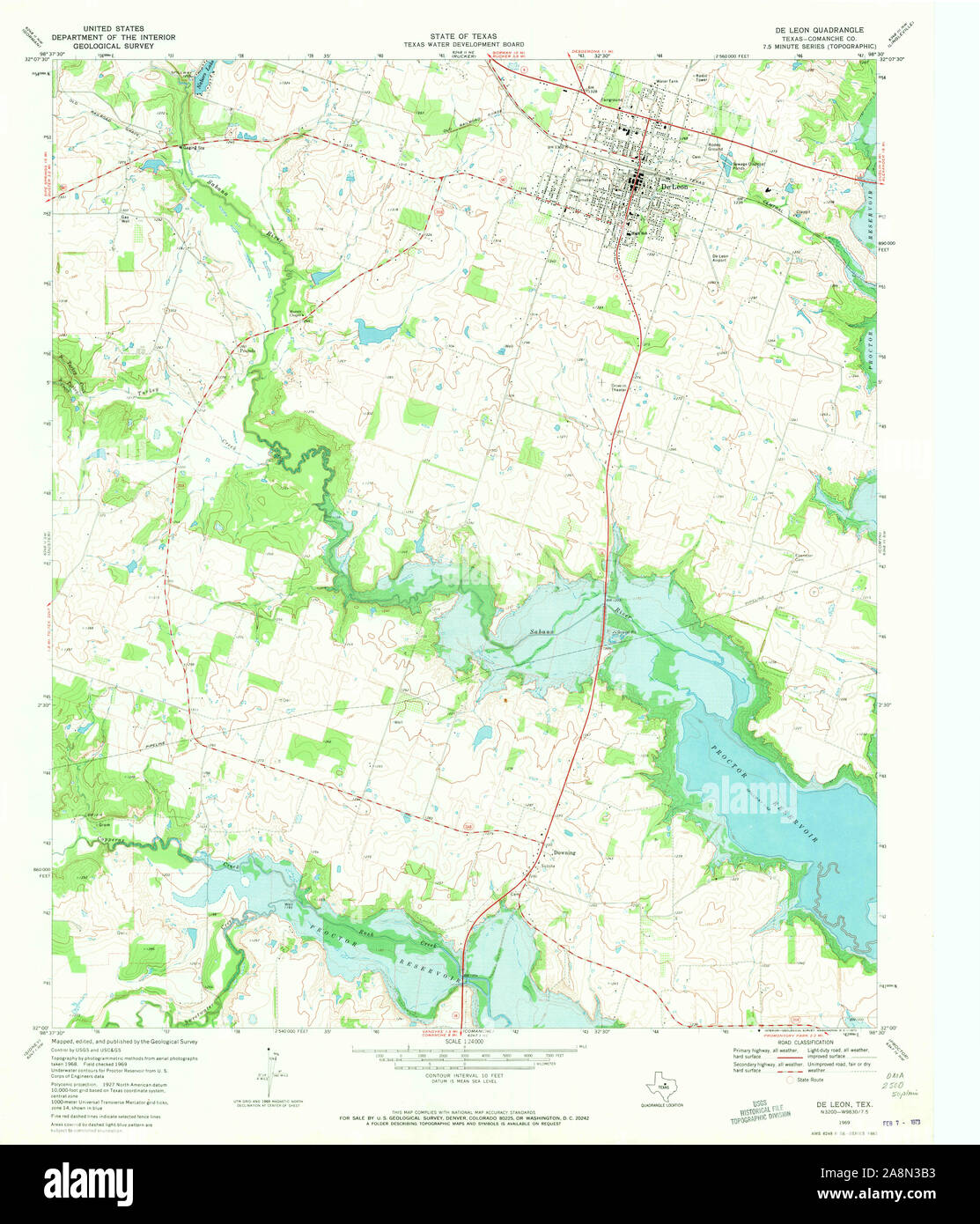 Map of de leon texas hires stock photography and images Alamy