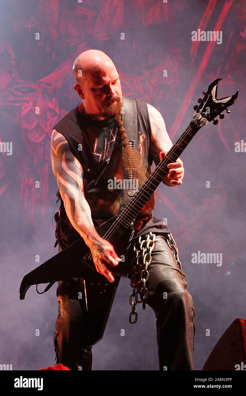 New York, USA. 9th Nov, 2019. Kerry King performs with Slayer at Madison  Square Garden in New York City on Saturday, November 9, 2019. Photo by Dave  Allocca/UPI Credit: UPI/Alamy Live News