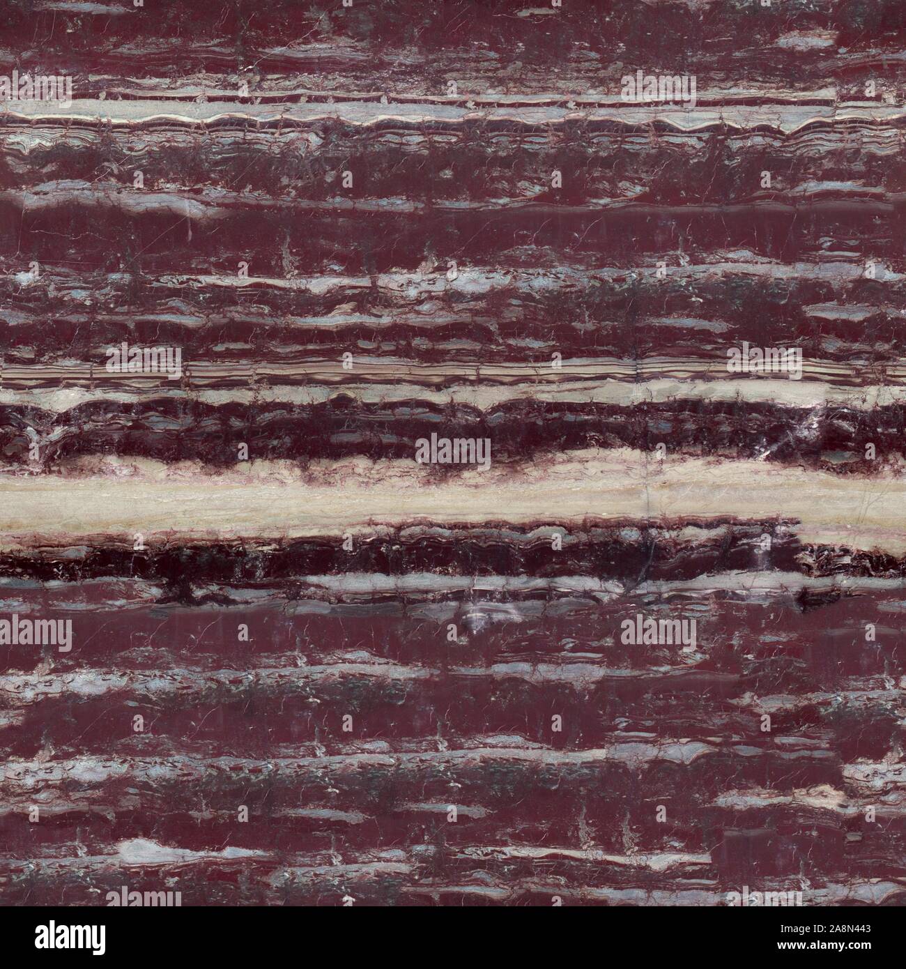 Patterned granite texture with violet tone. Seamless square background, tile ready. Stock Photo