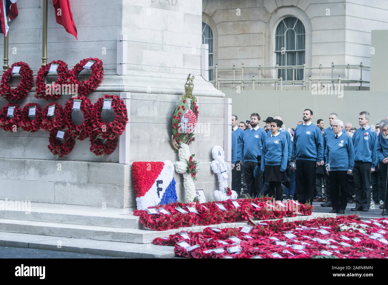 London, UK. 10 Ex-services personnel from Veterans For Peace attend the Remembrance Sunday ceremony at the Cenotaph in Whitehall . Veterans For Peace  VFP UK was founded in 2011 and works to influence British  foreign and defence policy  for  world peace London. amer ghazzal /Alamy live News Stock Photo