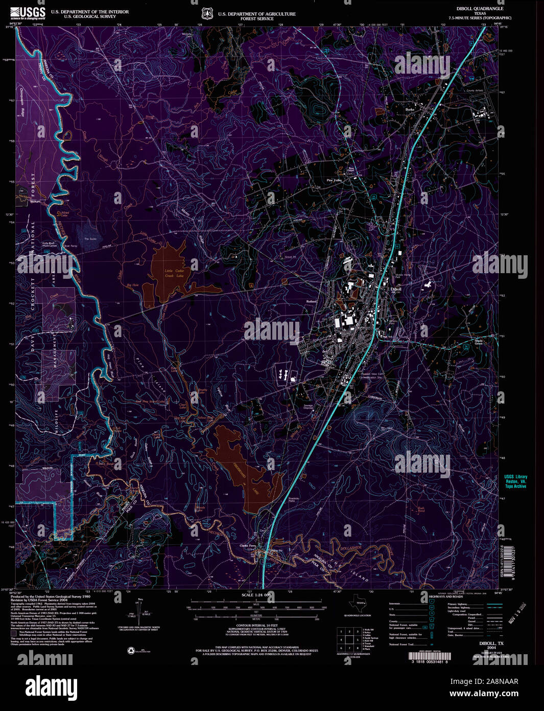 Diboll map hires stock photography and images Alamy