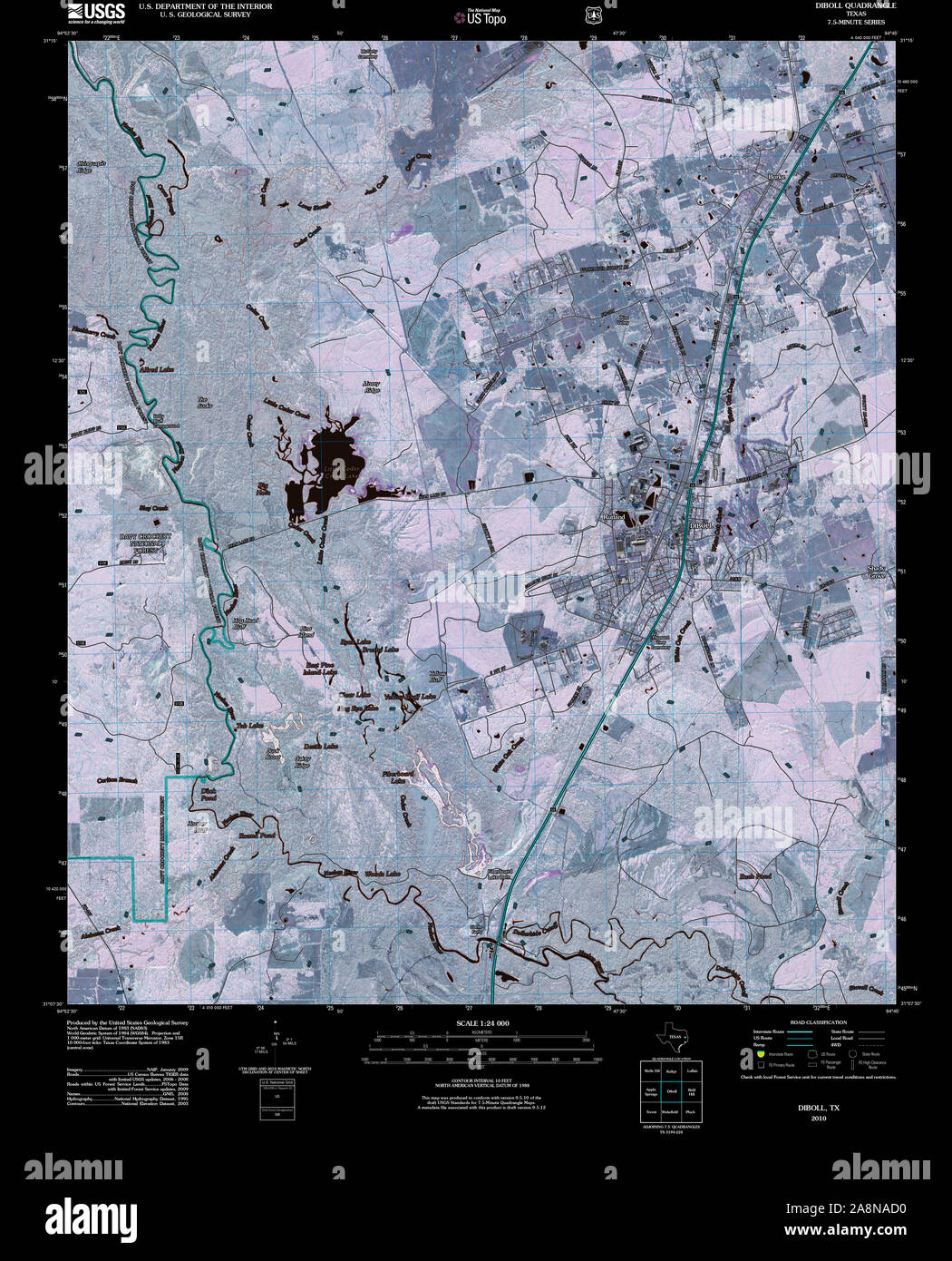 Diboll texas map hires stock photography and images Alamy
