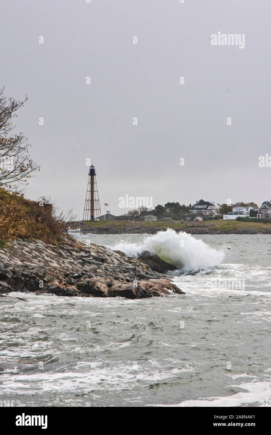 Oceans during a storm are very active and recreational to watch. Stock Photo