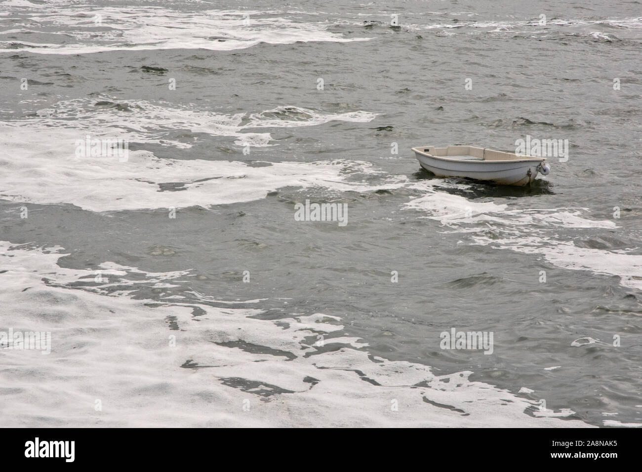 Oceans during a storm are very active and recreational to watch. Stock Photo