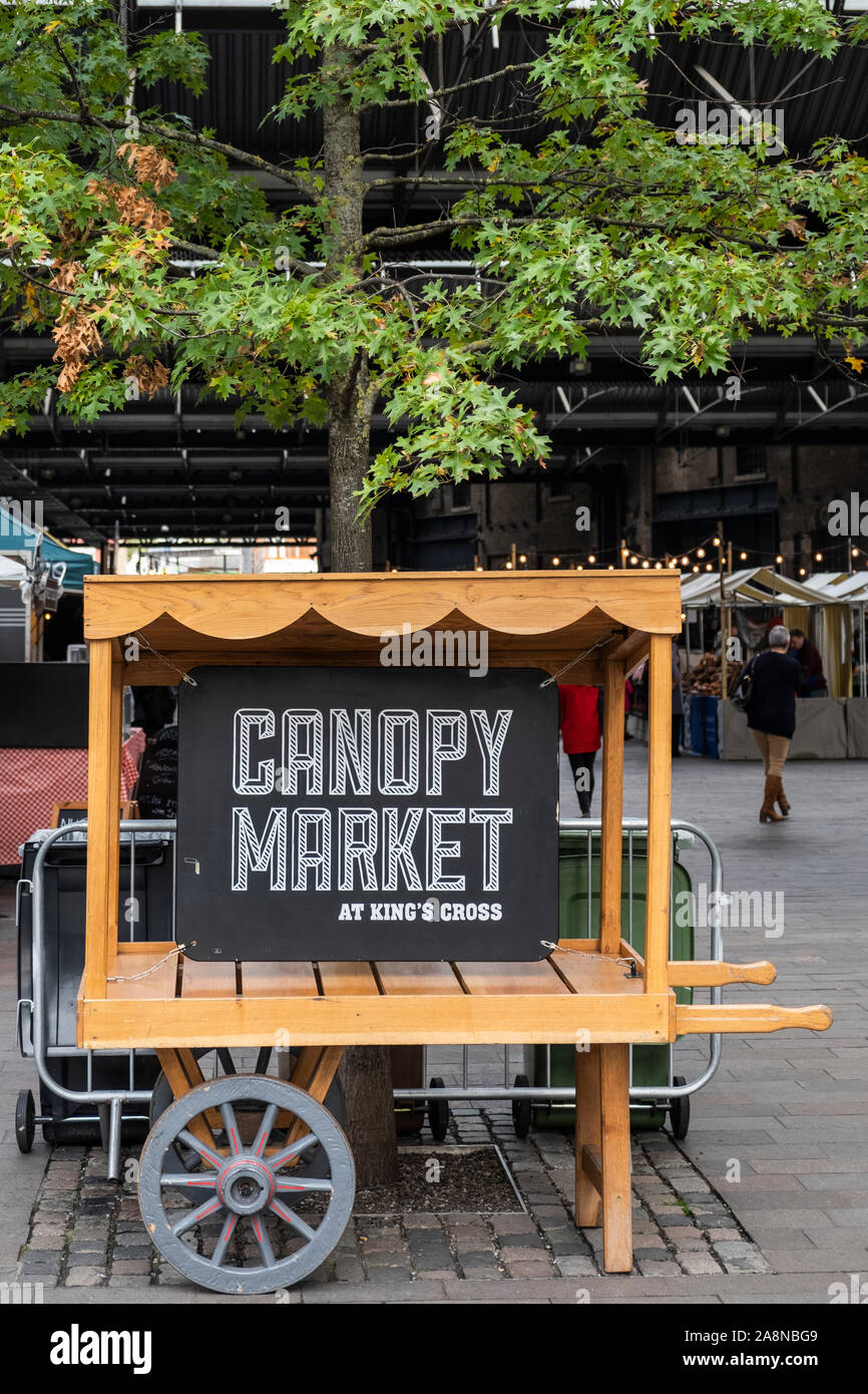 Canopy Market part of the redevelopment of King's Cross, London, England, U.K. Stock Photo