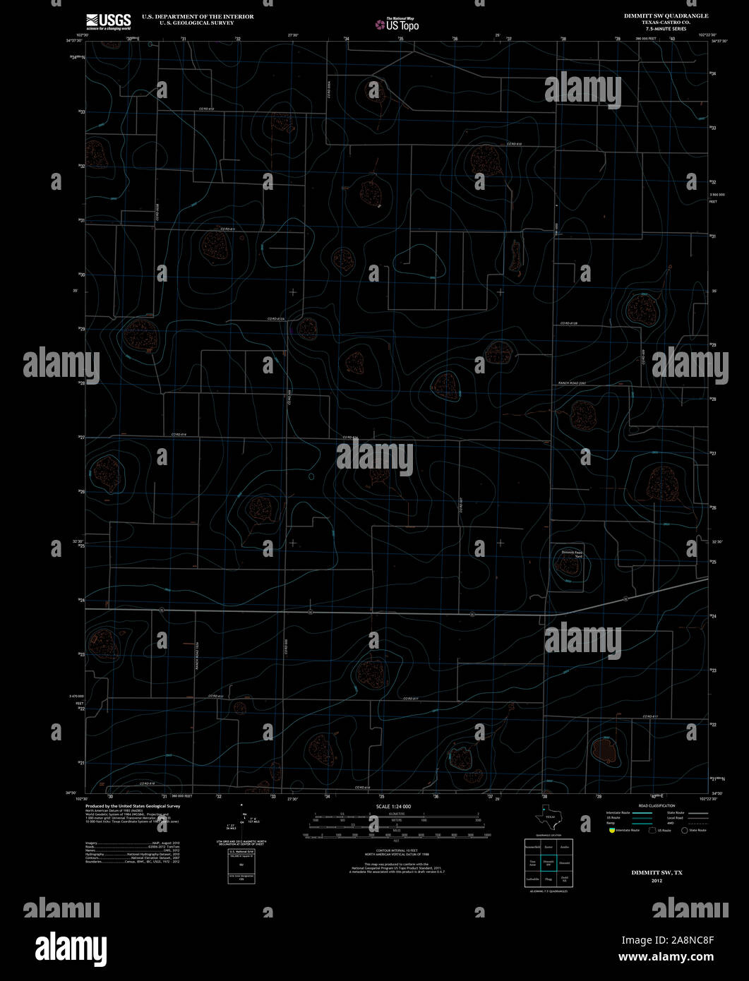 Dimmitt texas map hires stock photography and images Alamy