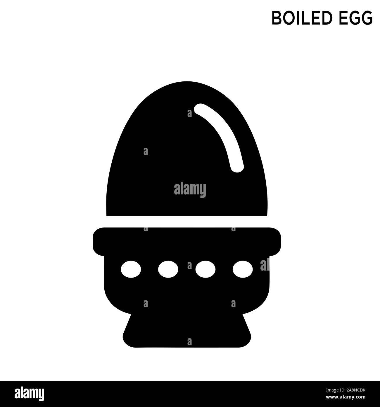 Egg boiled icon food concept symbol design Stock Photo