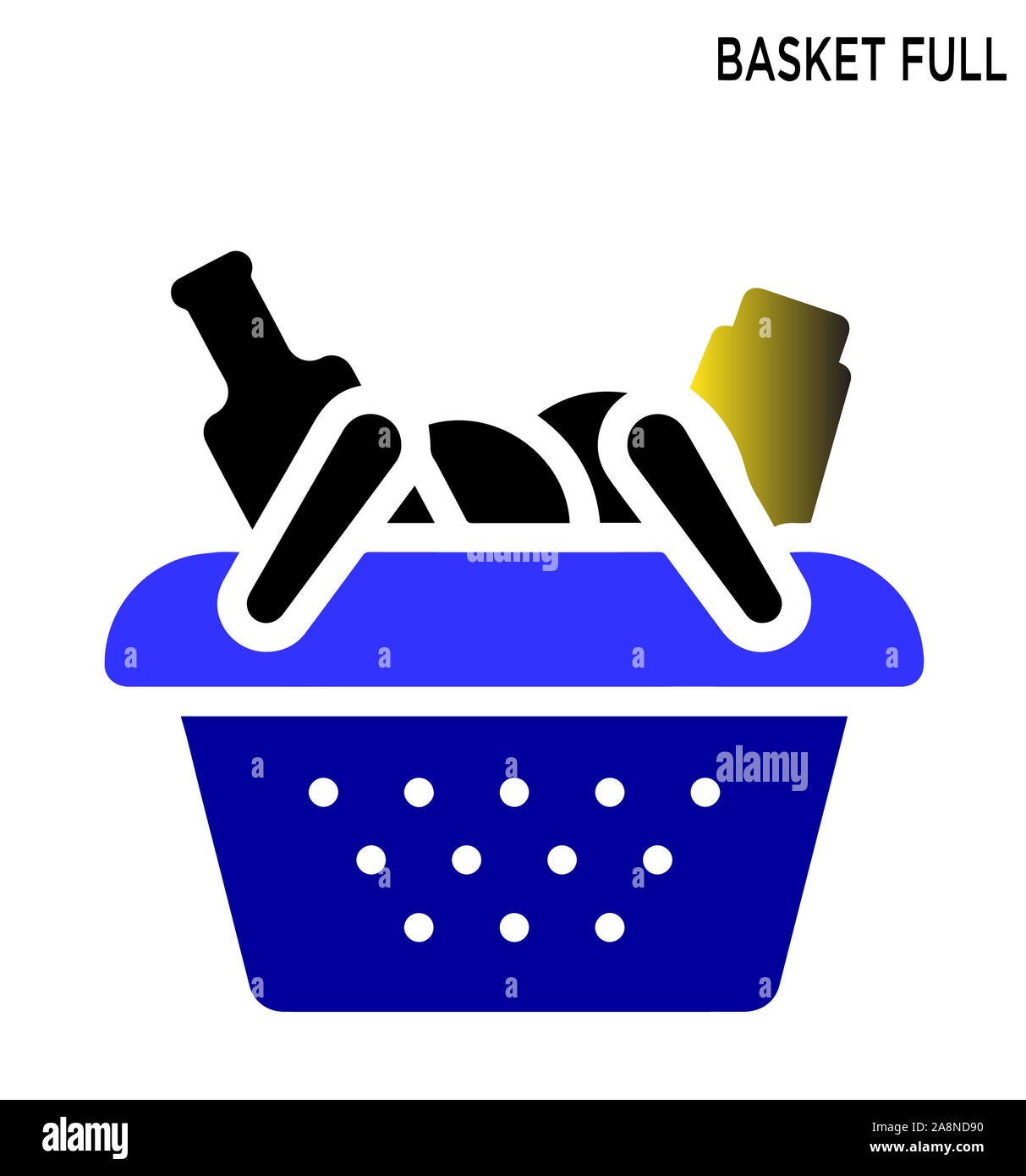 Basket full icon symbol design Stock Photo Alamy