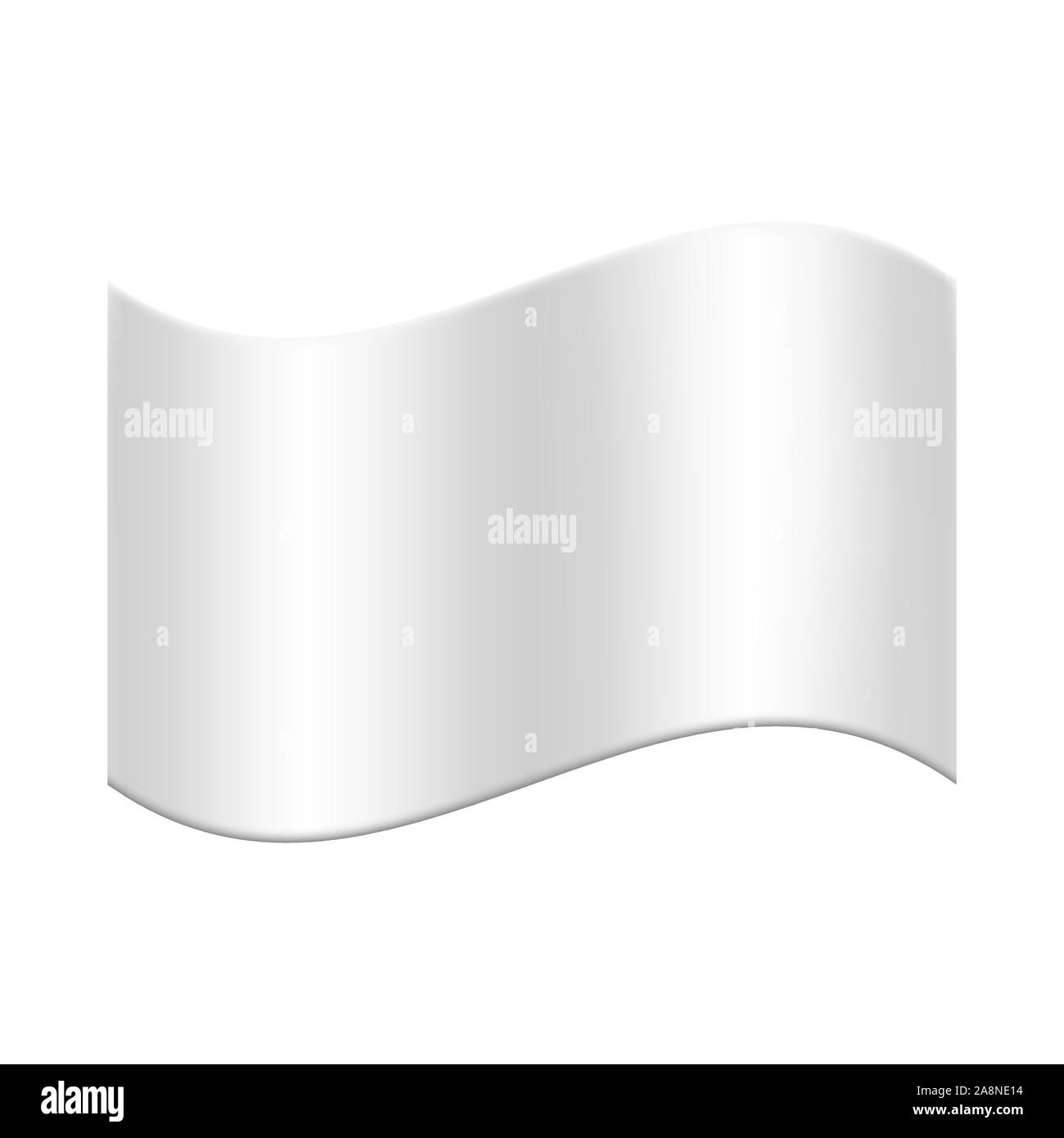 white flag waving on a white isolated background Stock Vector Image ...