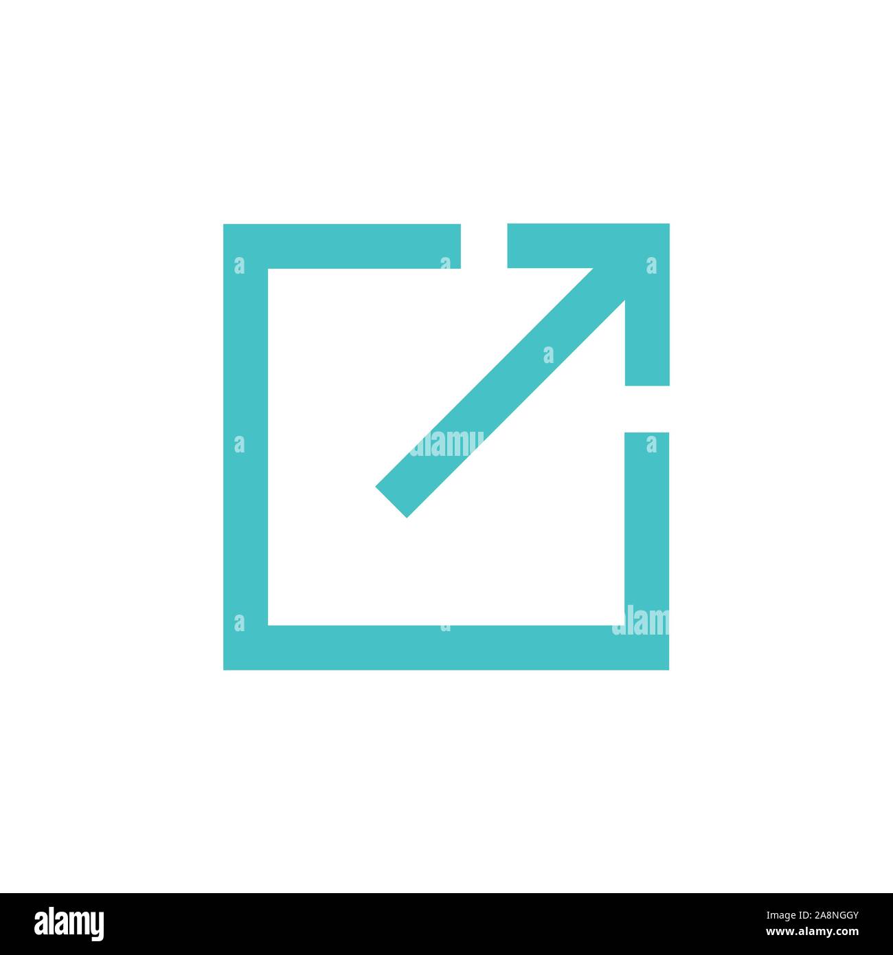 External Link Icon w image showing a link to a different website Stock Vector