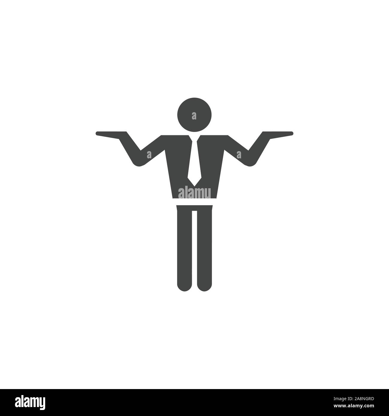 Businessman showing making a decision or choice icon vector Stock Vector