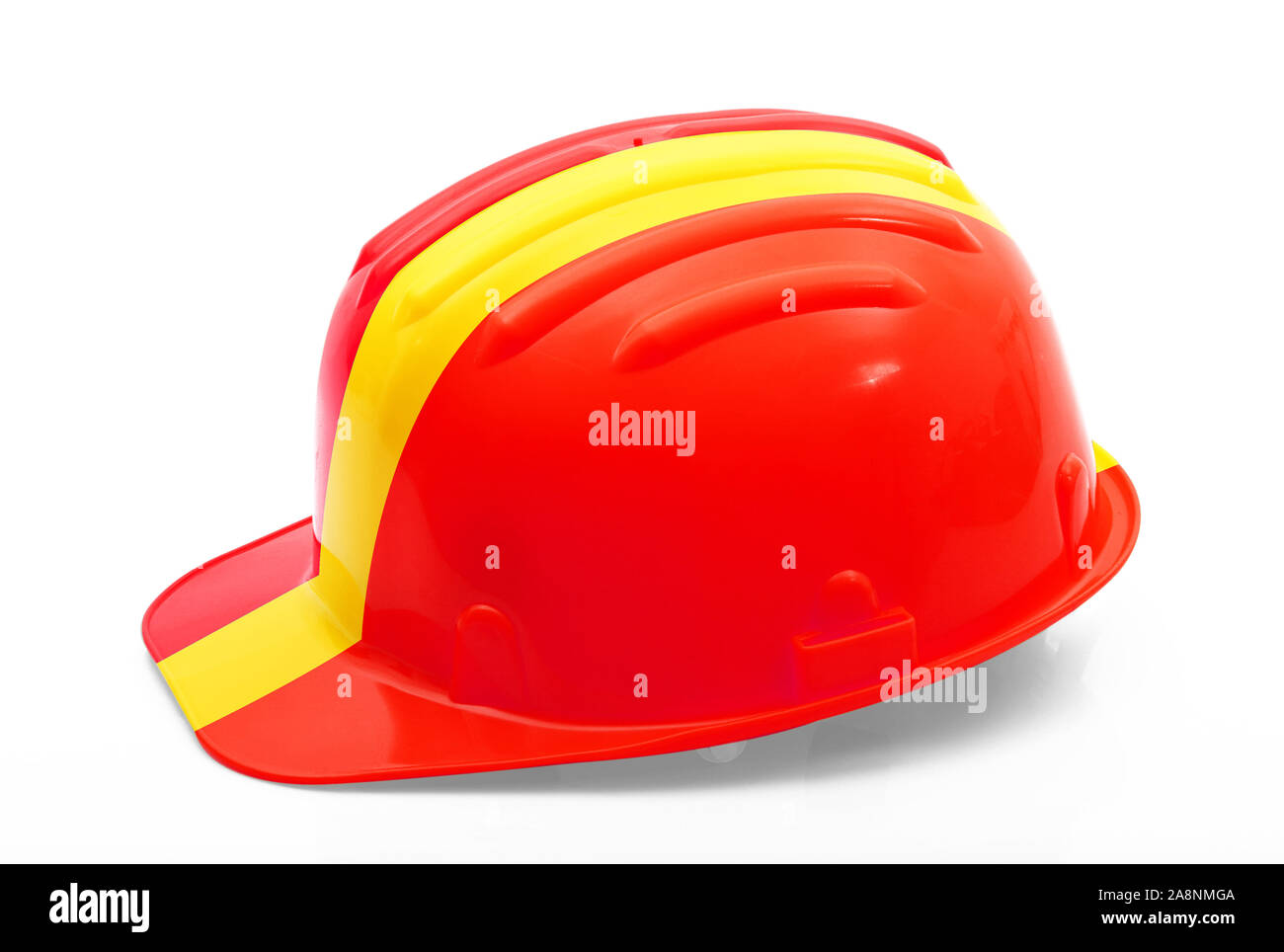 spanish safety helmet on white background Stock Photo Alamy