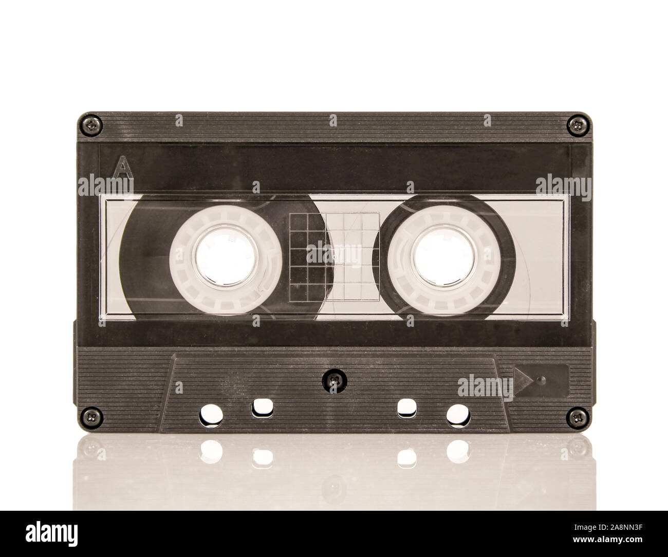 old audio cassette tape on white background Stock Photo - Alamy