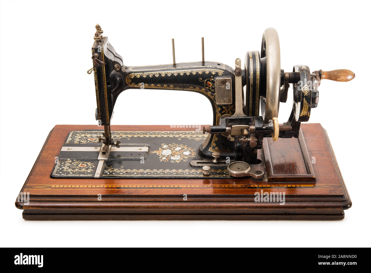 Vintage Sewing Machine Pedal Brand Mende Isolated White Background Stock  Photo - Download Image Now - iStock