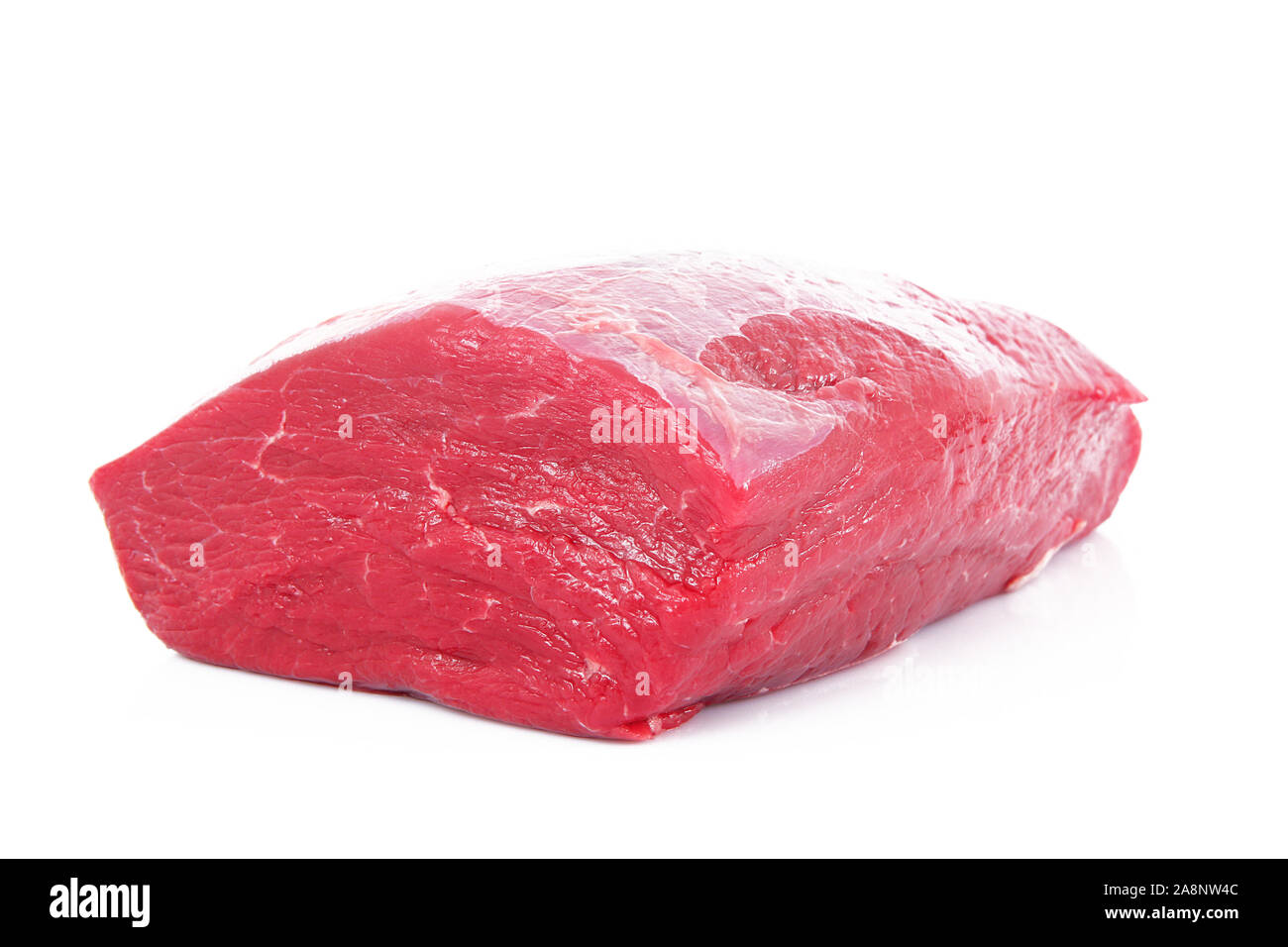 Raw beef meat on white background Stock Photo - Alamy