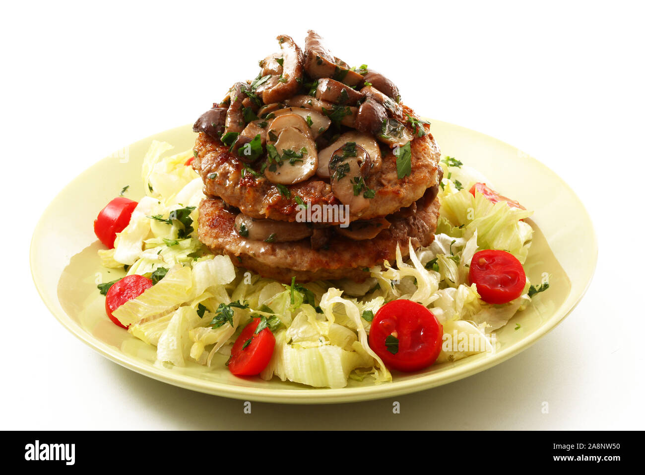 Beef burger mushrooms hires stock photography and images Alamy