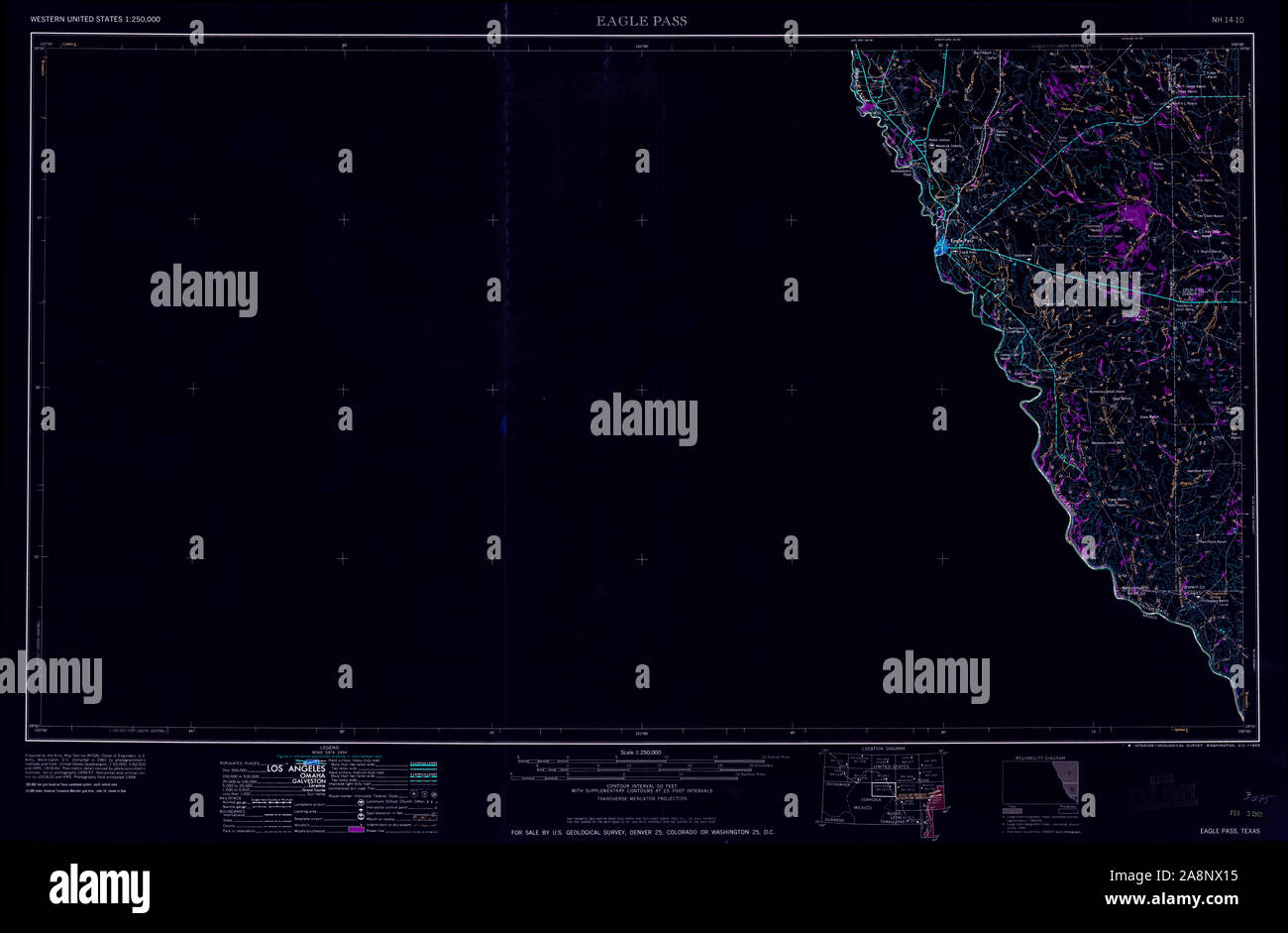 Map Of Eagle Pass Texas Hi Res Stock Photography And Images Alamy   Usgs Topo Map Texas Tx Eagle Pass 107766 1965 250000 Inverted Restoration 2A8NX15 