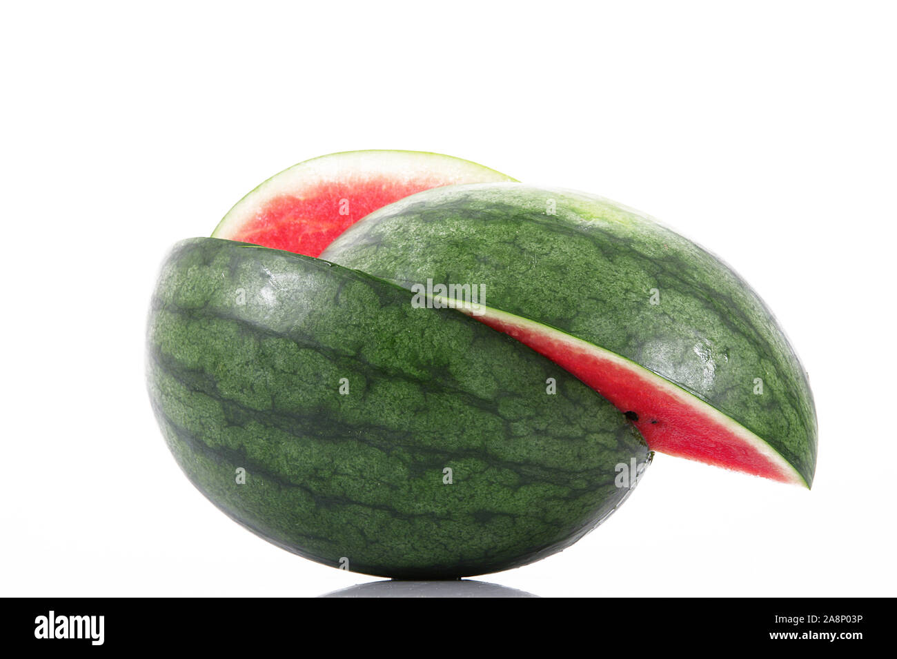 fresh watermelon on white background Stock Photo - Alamy