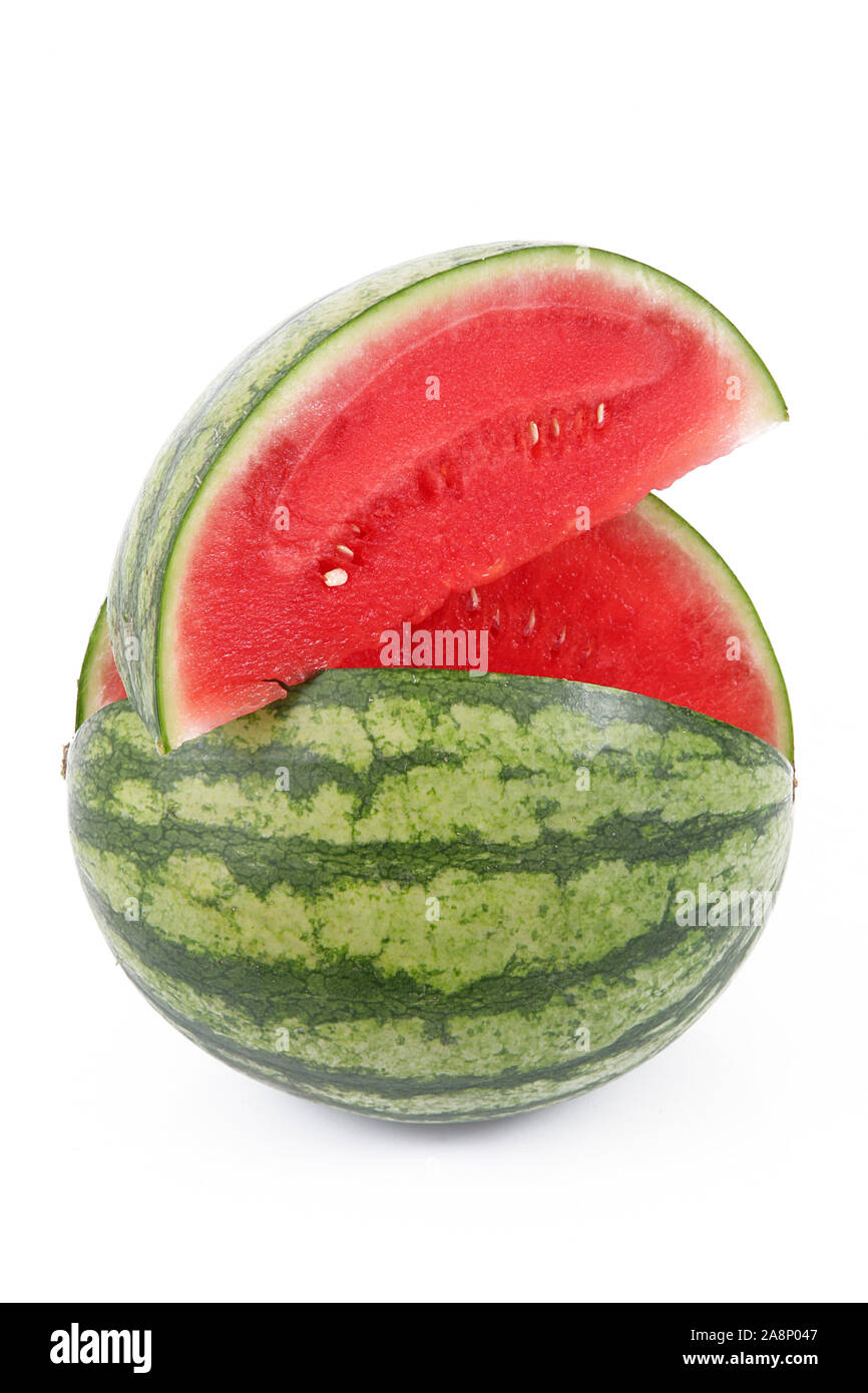 fresh watermelon on white background Stock Photo - Alamy