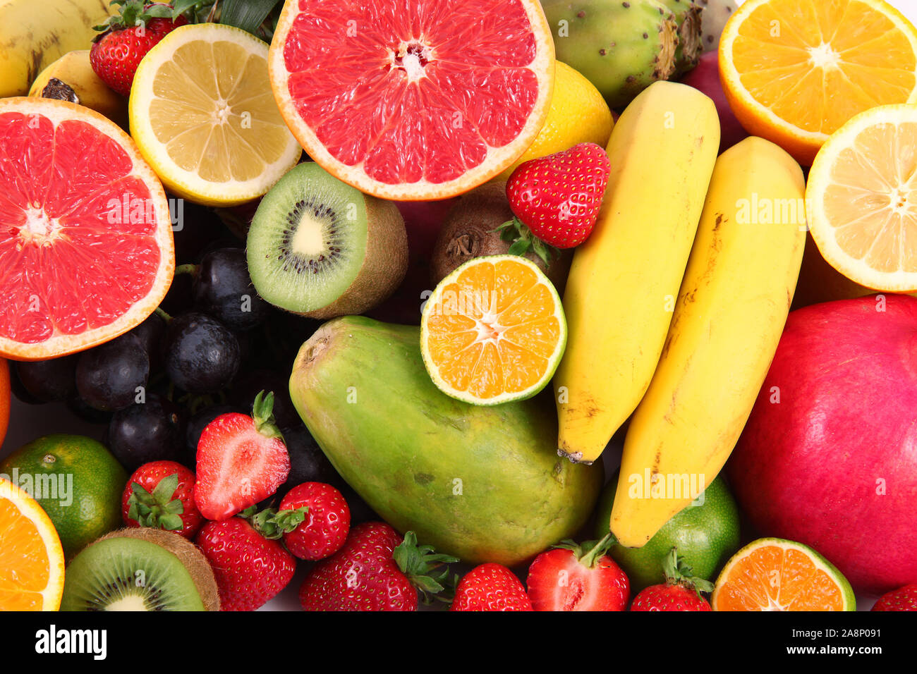 fresh mix fruit on background Stock Photo - Alamy