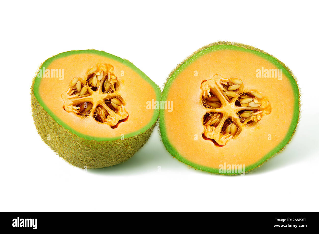 strange ibrid fruit melonkiwi Stock Photo Alamy