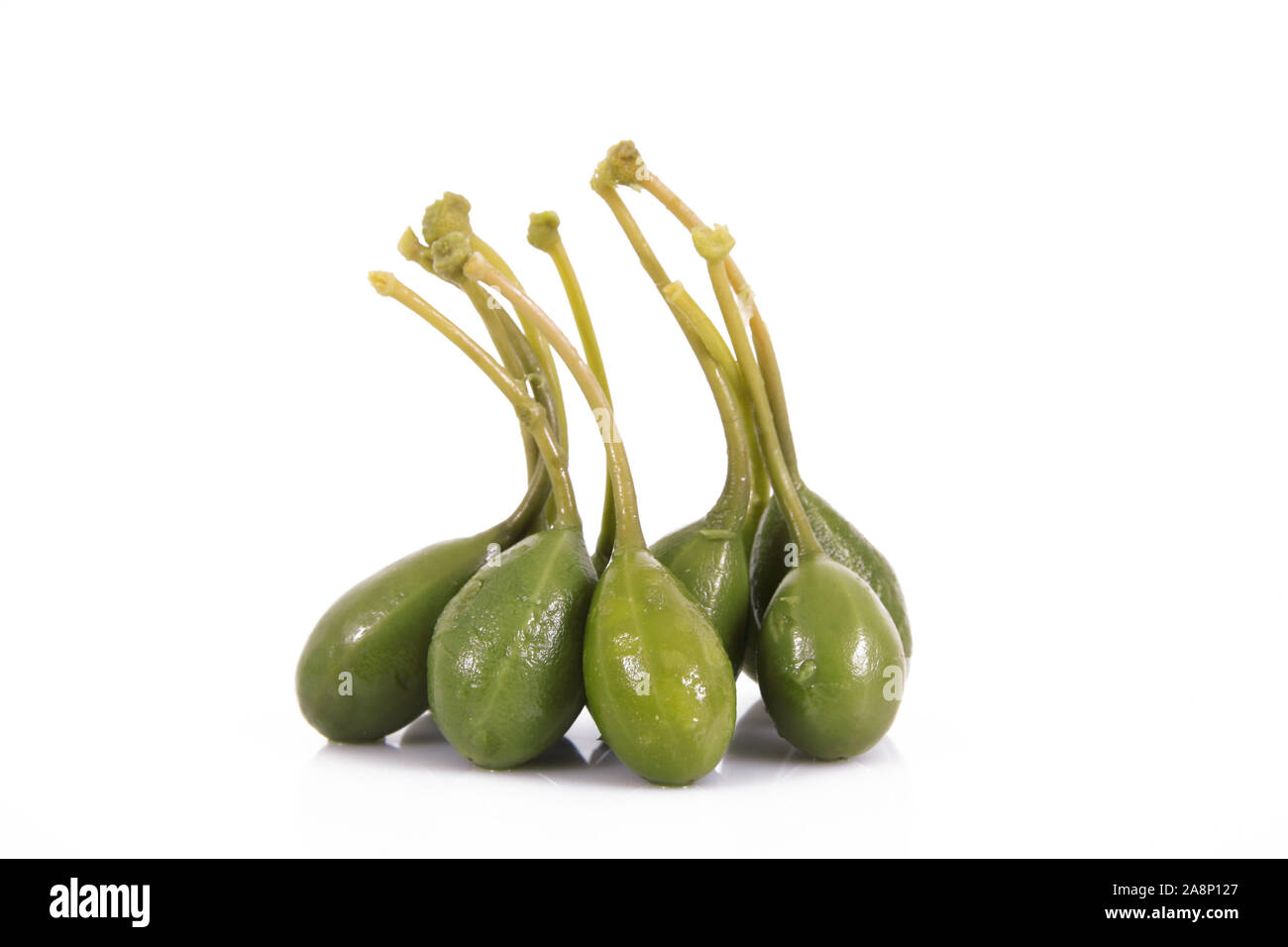 fresh capers on white background Stock Photo - Alamy