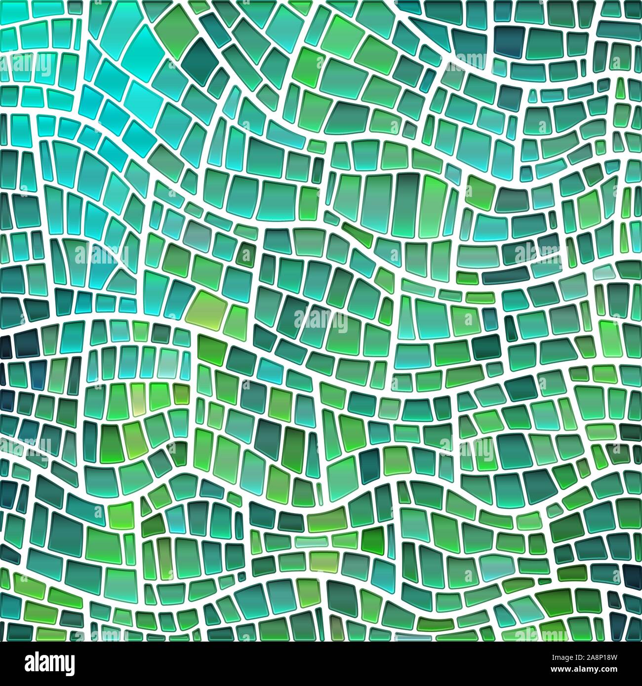 abstract vector stained-glass mosaic background - green and blue Stock ...