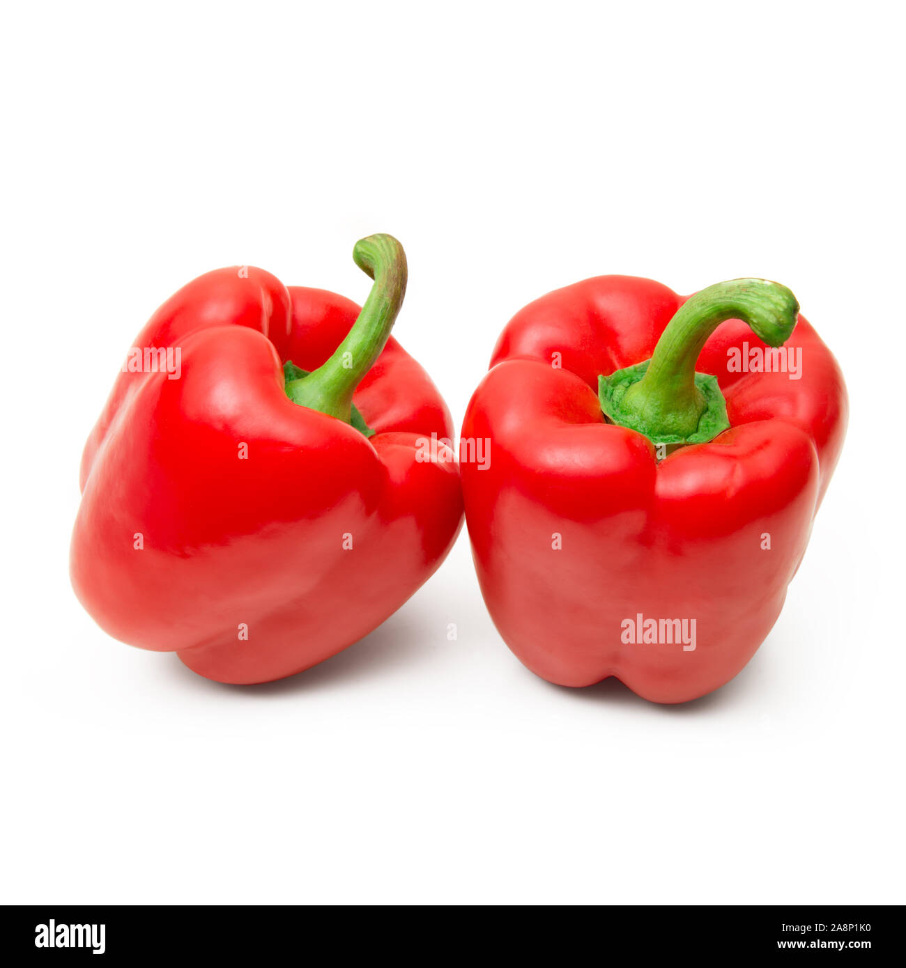 fresh red hot peppers on white background Stock Photo - Alamy