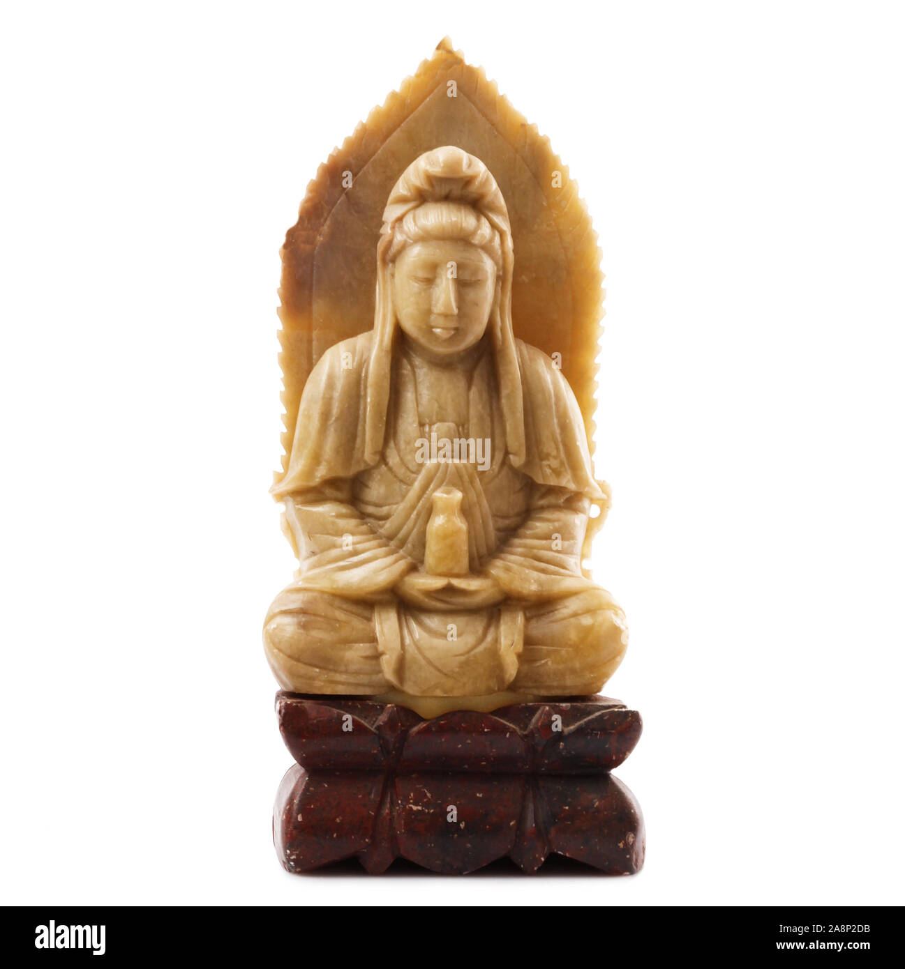 Statue of Buddha on white background Stock Photo