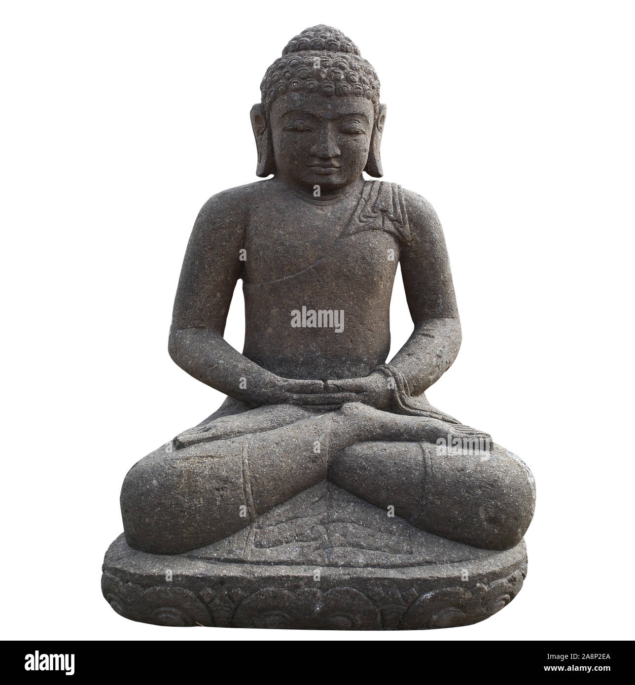 Statue of Buddha on white background Stock Photo