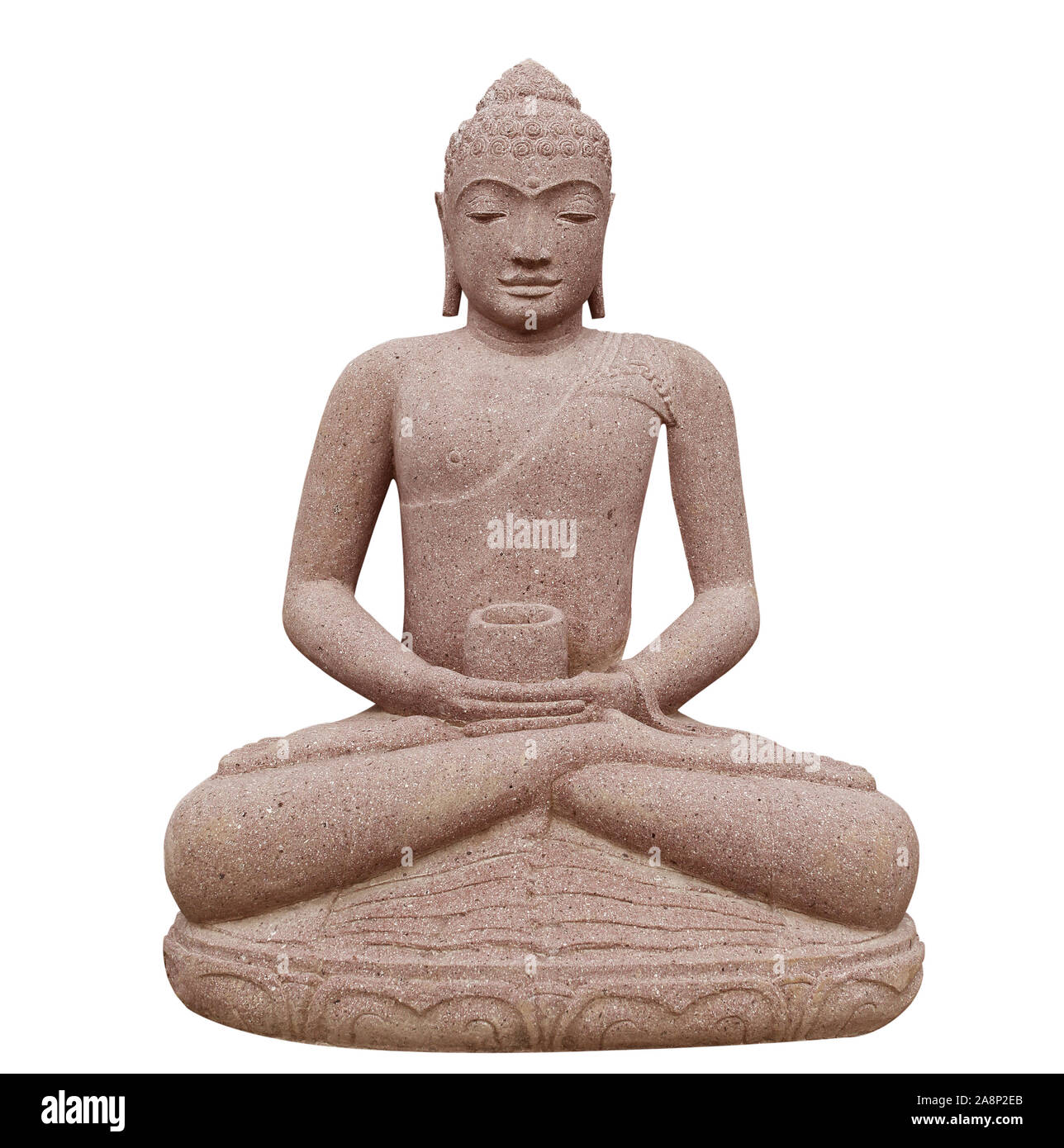 Statue of Buddha on white background Stock Photo