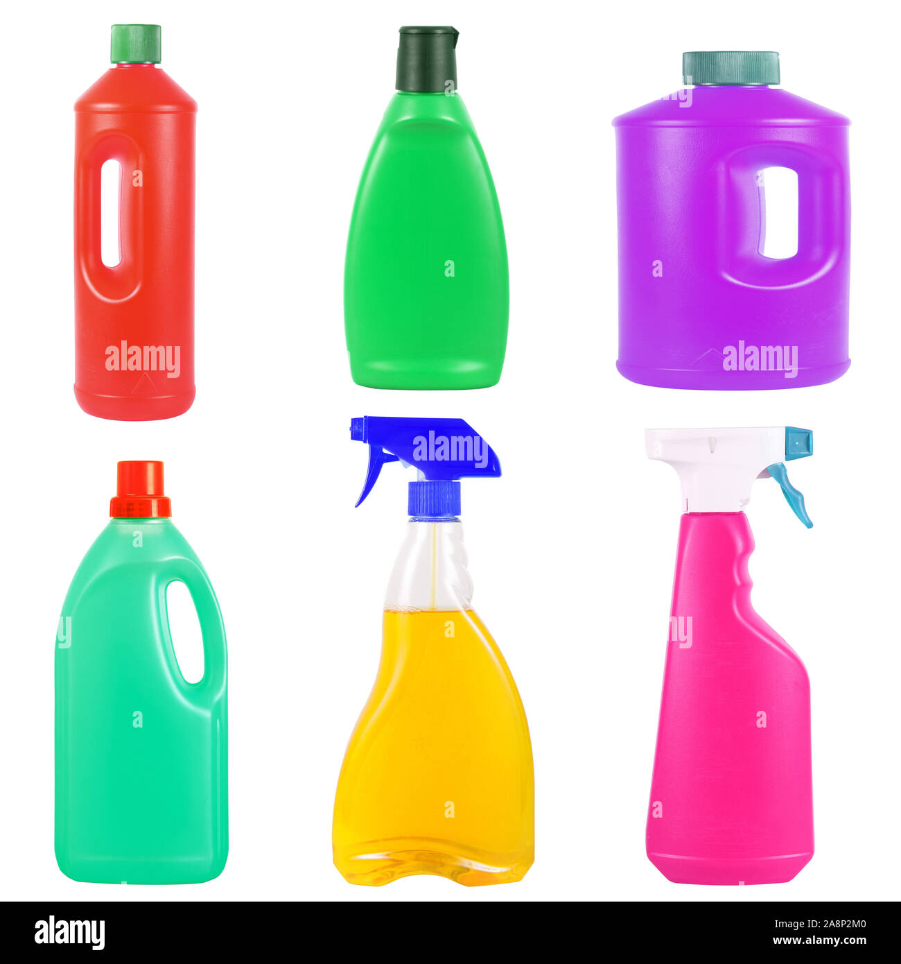 Plastic containers on white background Stock Photo Alamy