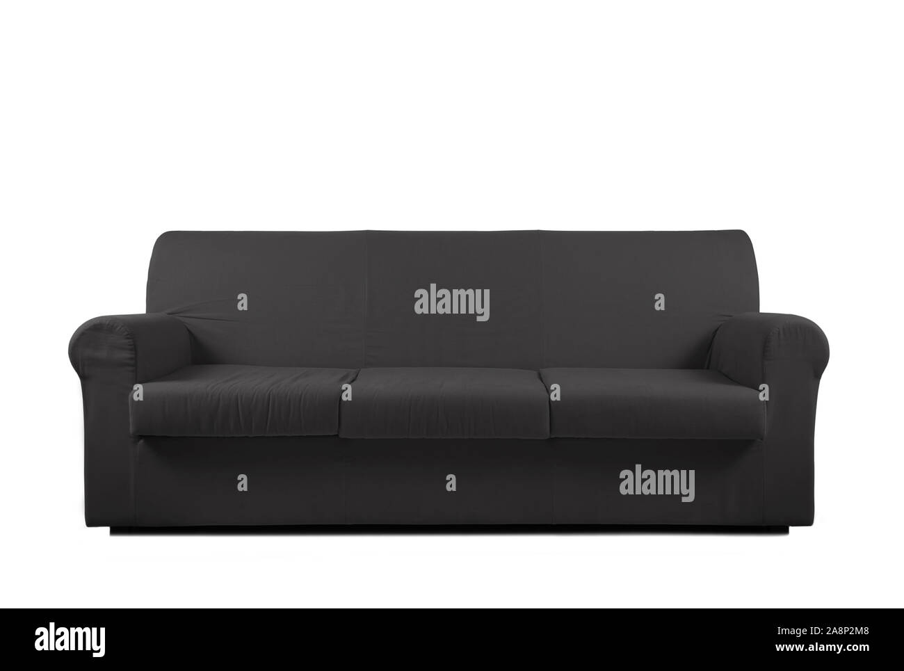 grey sofa on white background Stock Photo Alamy