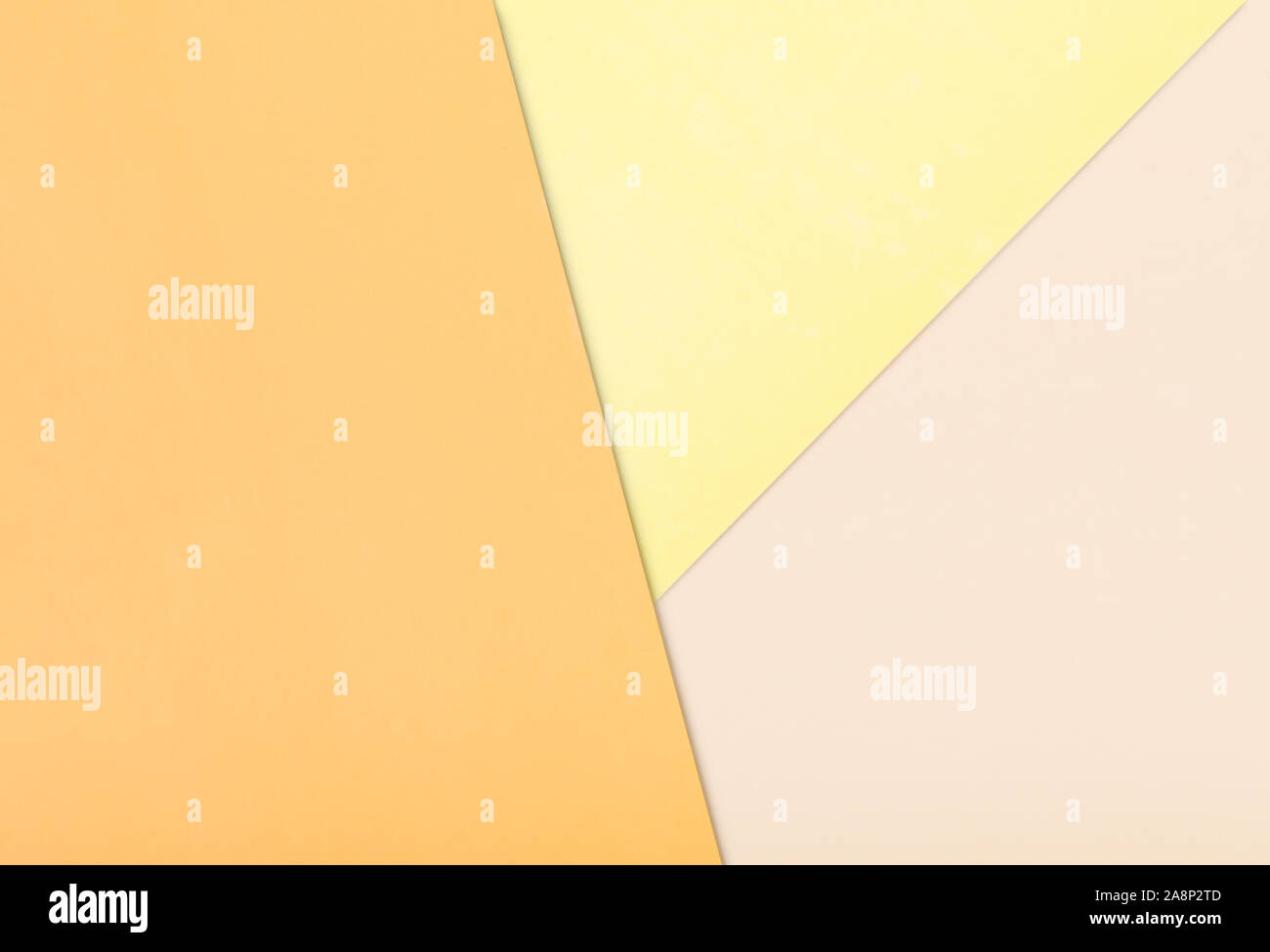 Paper color background. Three warm soft pastel color yellow, light