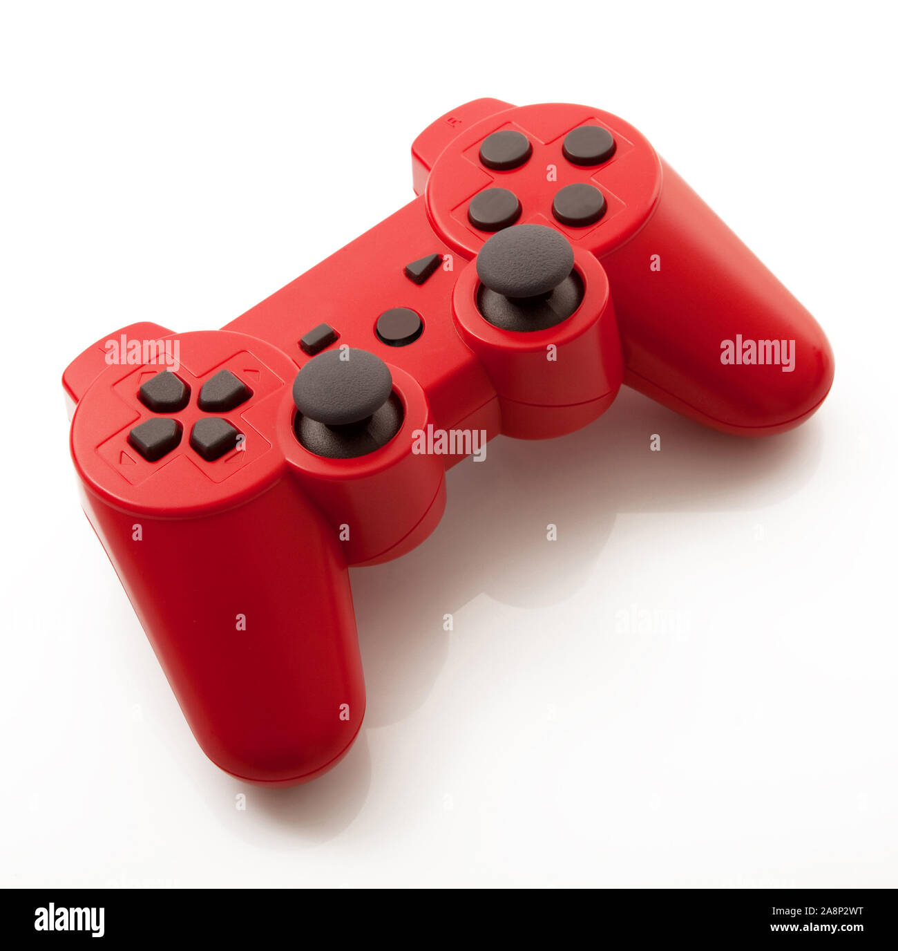 red Game Joystick isolated on a white background Stock Photo Alamy