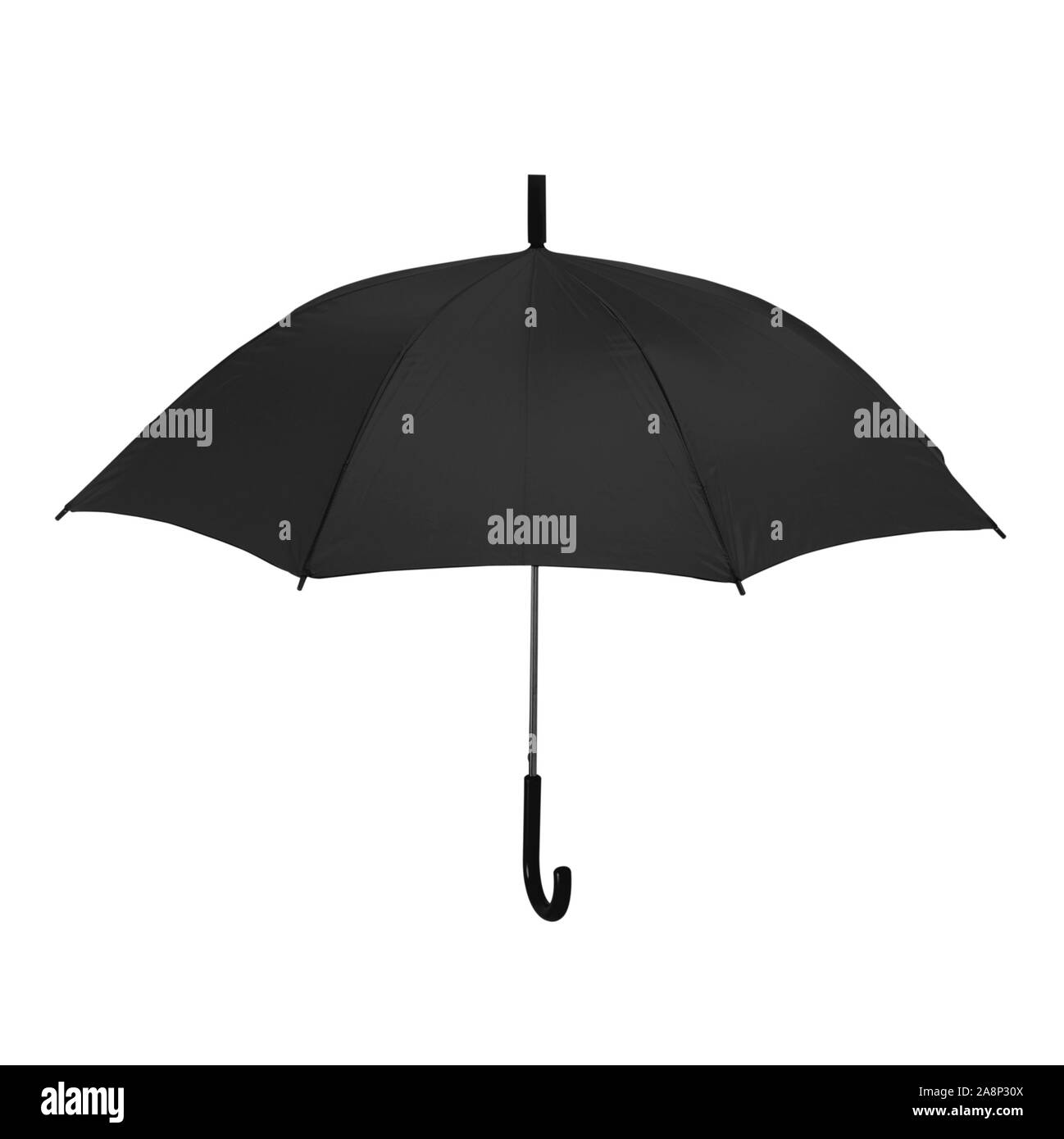 isolated black umbrella on white background Stock Photo - Alamy