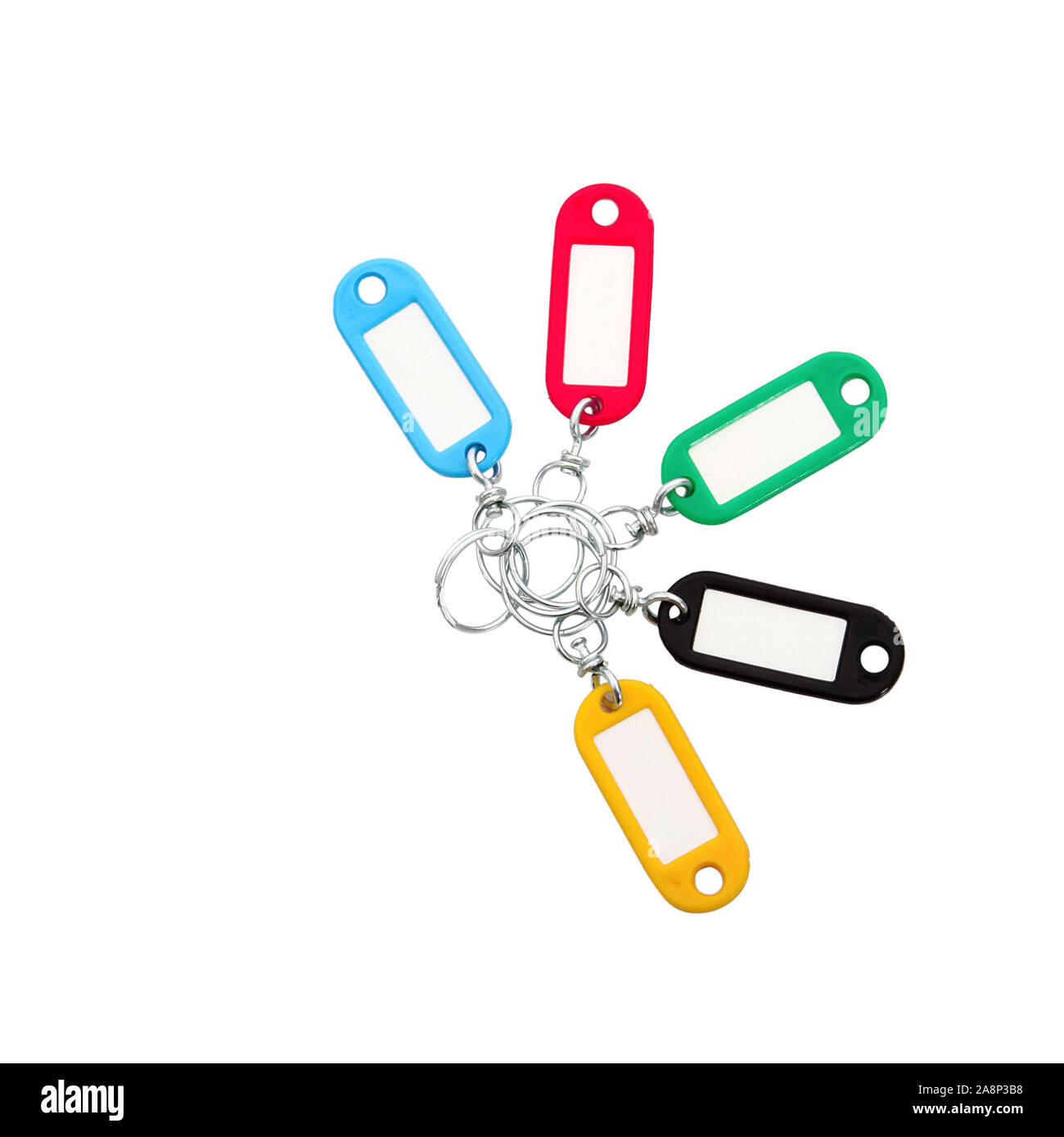Key Ring collage on white background Stock Photo - Alamy