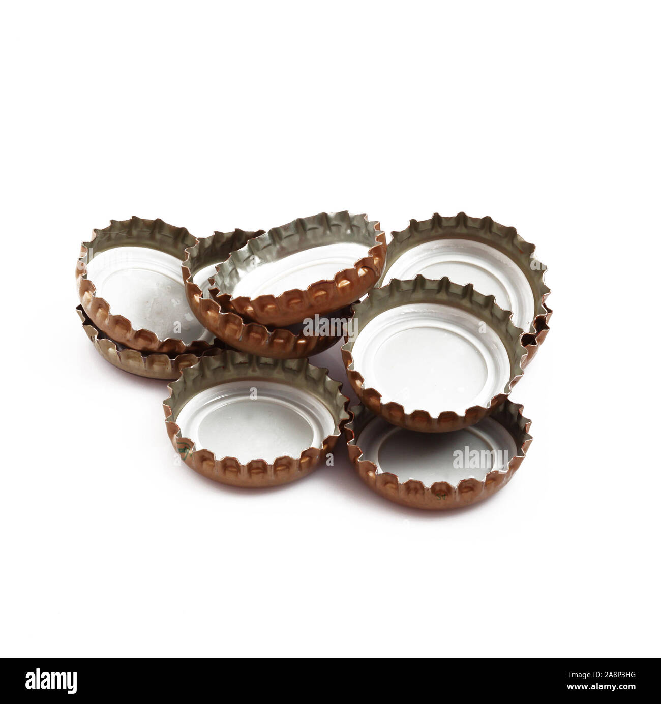 metal cork on white background Stock Photo Alamy
