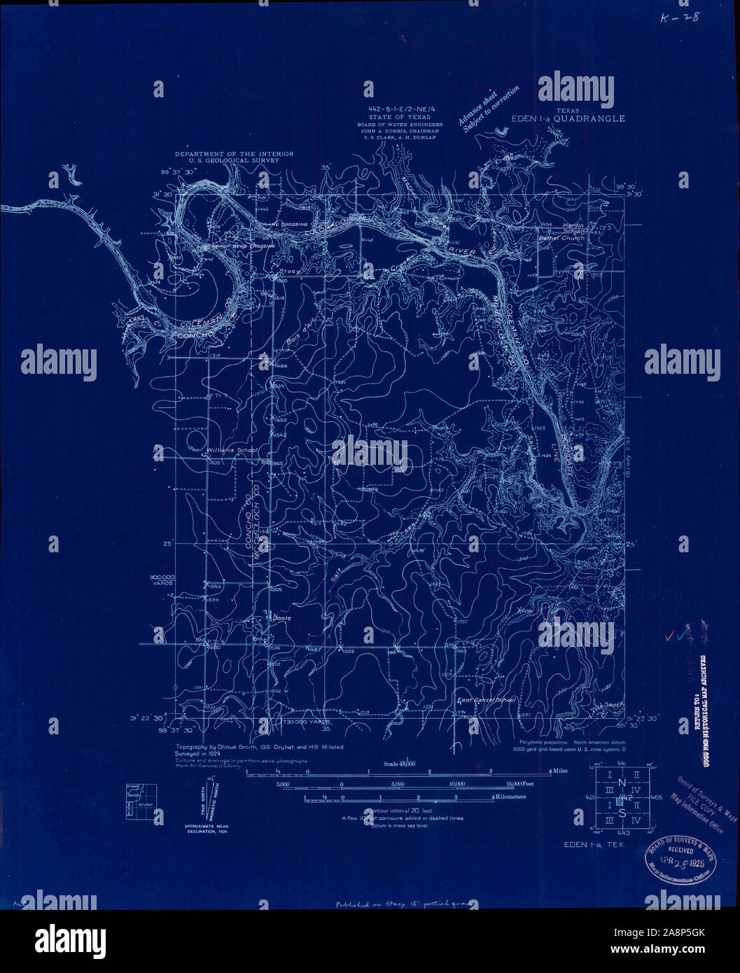 Eden texas map hires stock photography and images Alamy