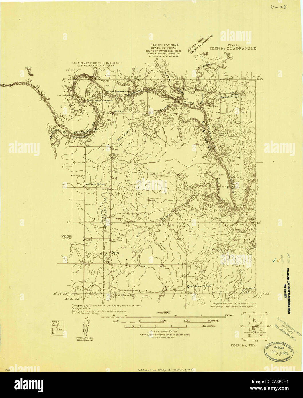 Eden texas map hires stock photography and images Alamy