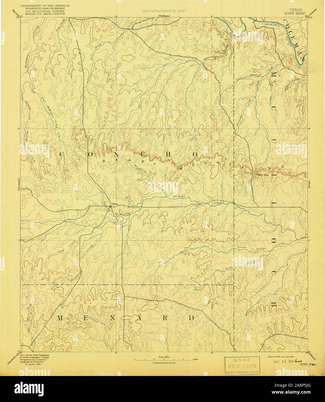 Eden texas map hires stock photography and images Alamy