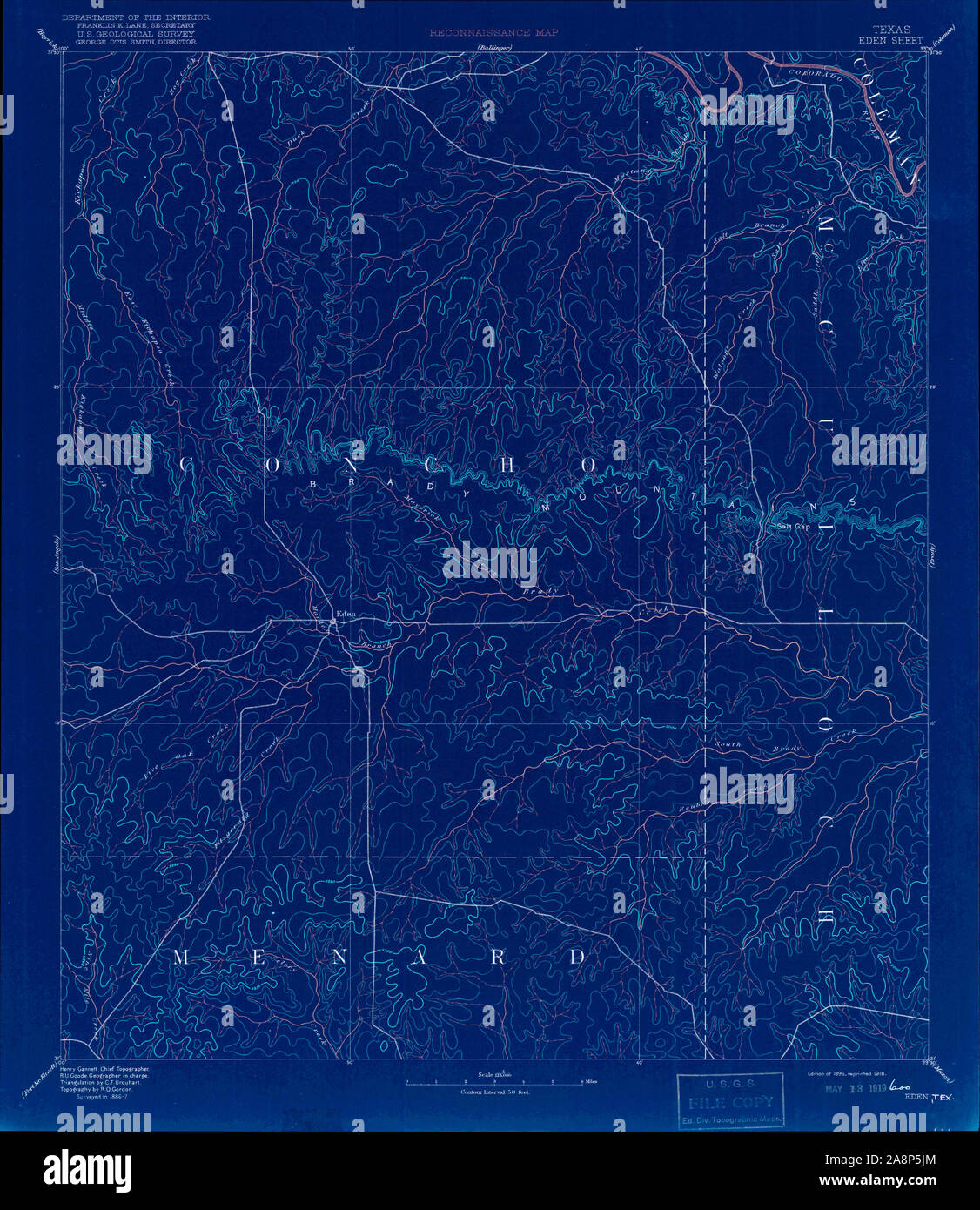 Eden texas map hires stock photography and images Alamy