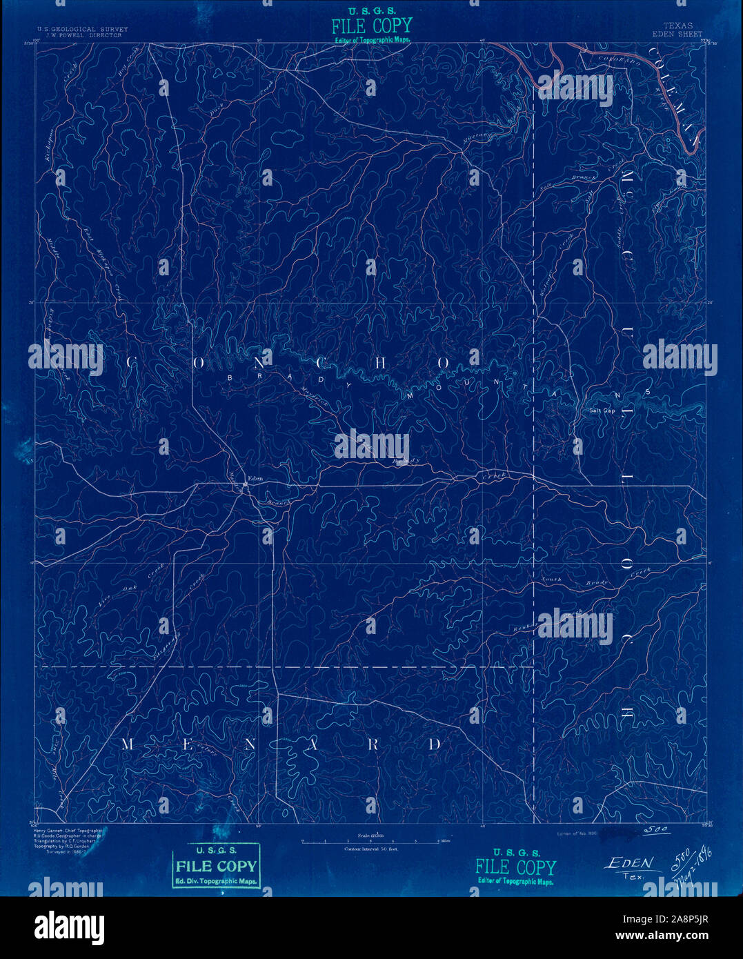 Eden texas map hires stock photography and images Alamy