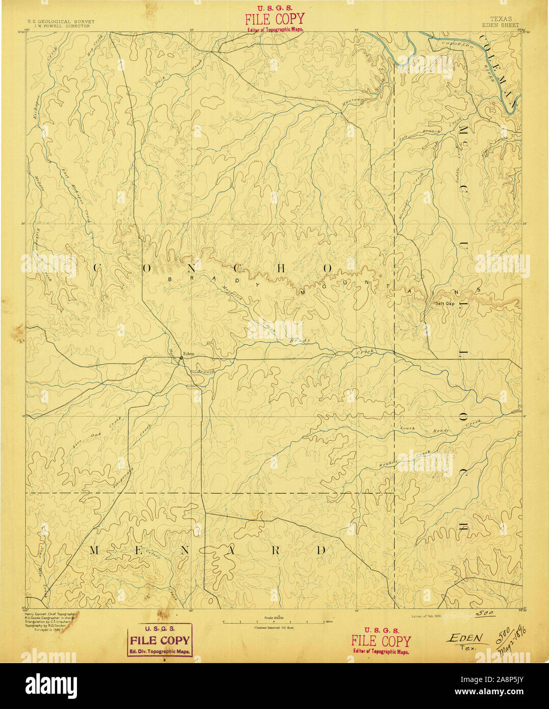 Eden texas map hires stock photography and images Alamy