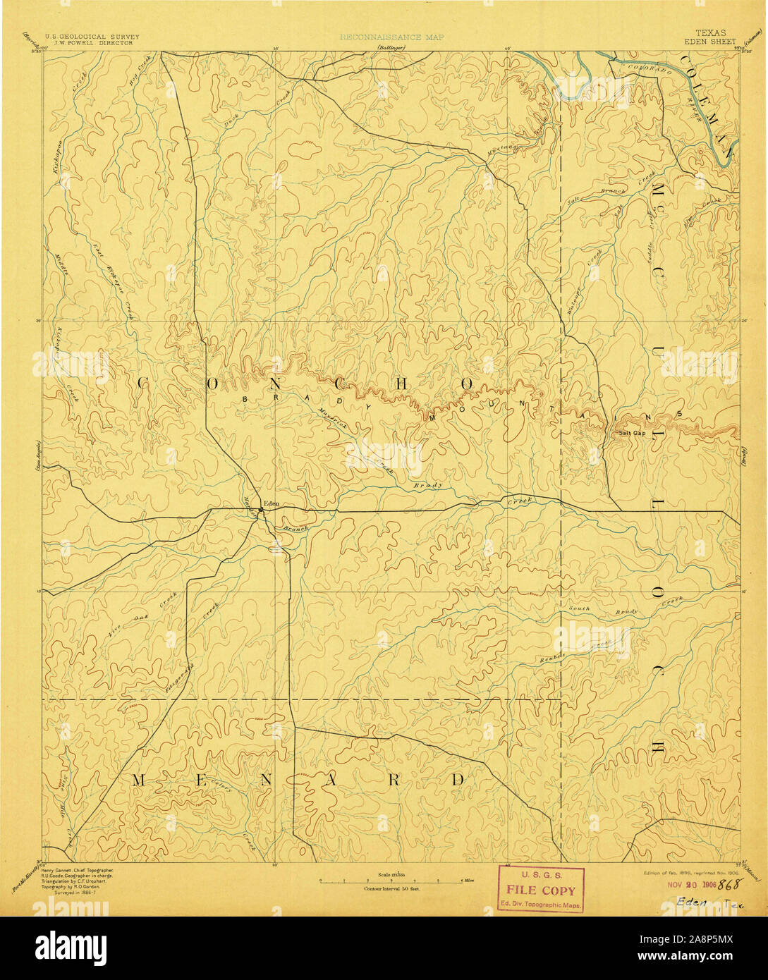 Map of eden texas hires stock photography and images Alamy