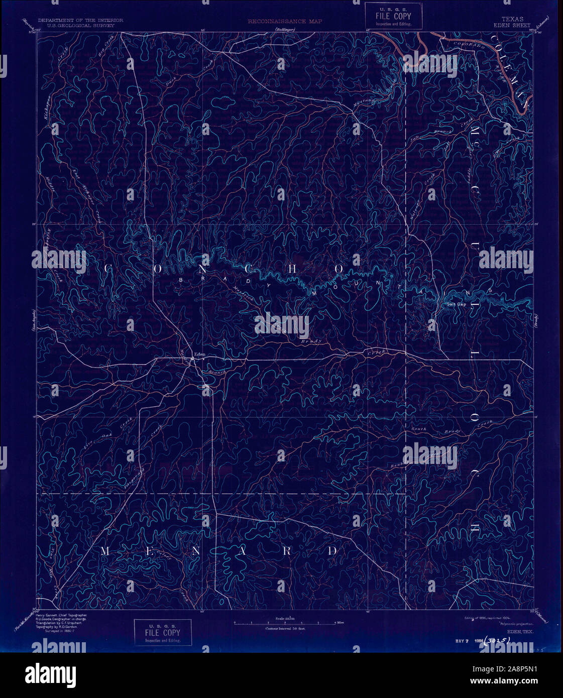 Map of eden texas hires stock photography and images Alamy