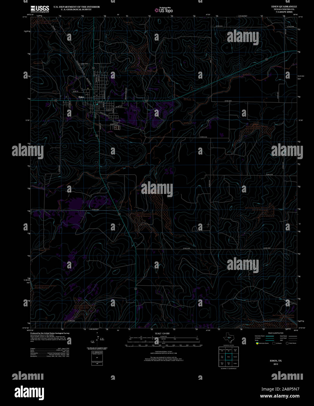 Eden texas map hires stock photography and images Alamy