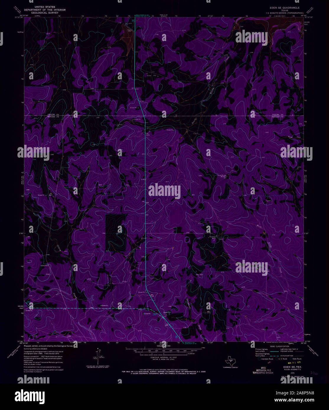 Eden texas map hires stock photography and images Alamy